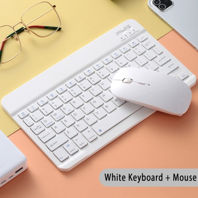 Support Bluetooth Keyboard Russian Arabic Korean Spanish Teclado Keyboard for Android Samsung Windows Apple Mac iPad Keyboard