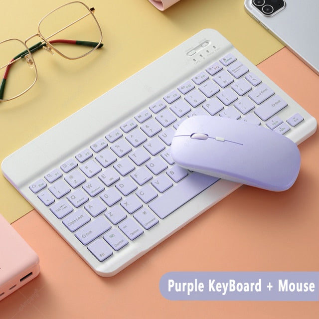 Support Bluetooth Keyboard Russian Arabic Korean Spanish Teclado Keyboard for Android Samsung Windows Apple Mac iPad Keyboard