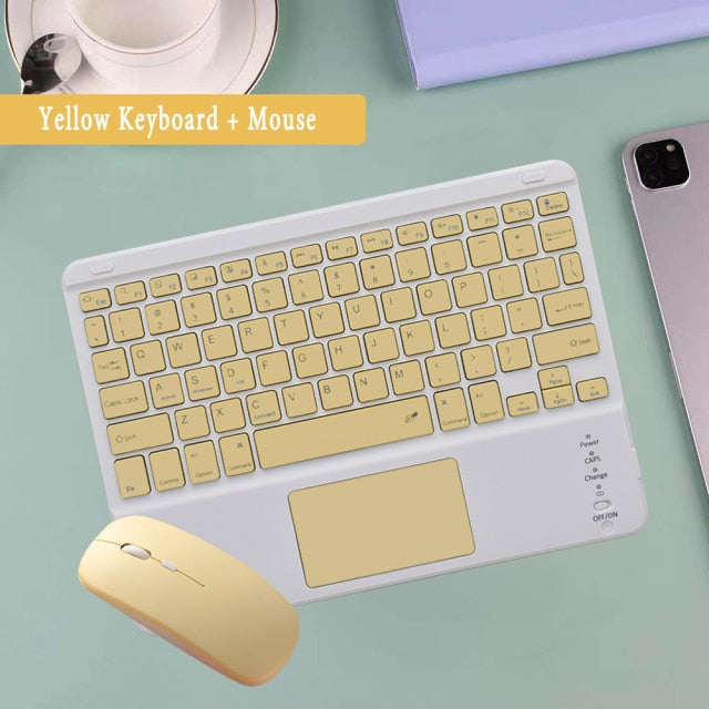 Support Bluetooth Keyboard Russian Arabic Korean Spanish Teclado Keyboard for Android Samsung Windows Apple Mac iPad Keyboard