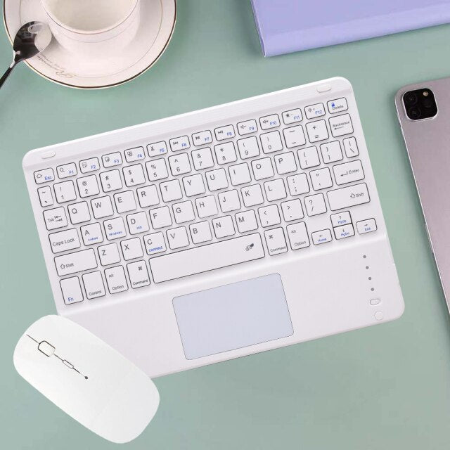 Support Bluetooth Keyboard Russian Arabic Korean Spanish Teclado Keyboard for Android Samsung Windows Apple Mac iPad Keyboard